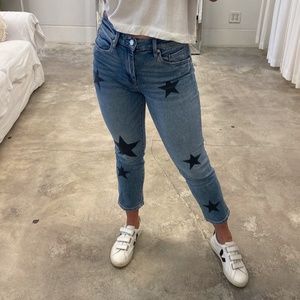 Blank NYC Madison Crop Star-Printed Jeans